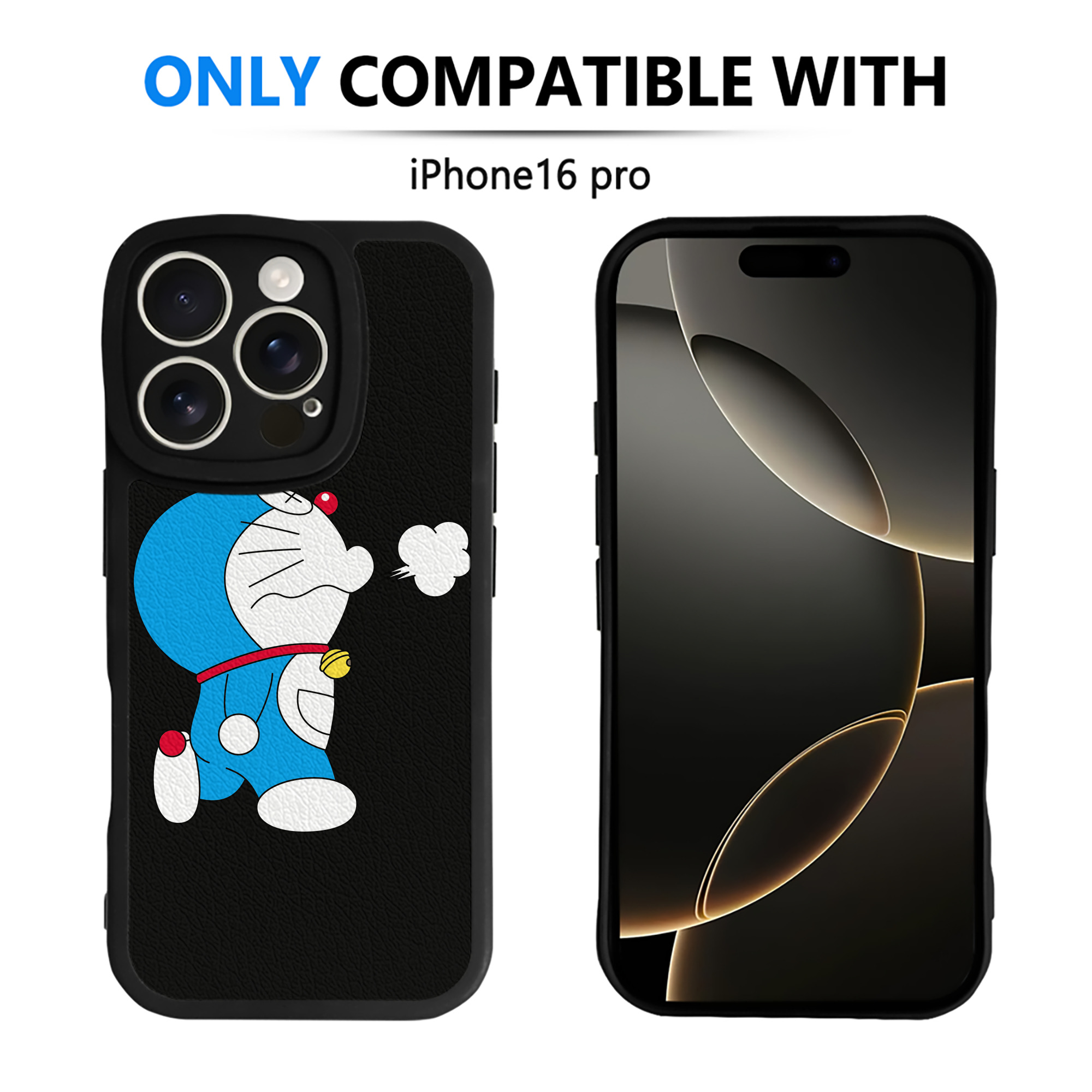 （画像用） ドラえもん Doraemon 【iPhone 16シリーズ対応】シリコンスマホケース（レザー調） 材質：シリコン